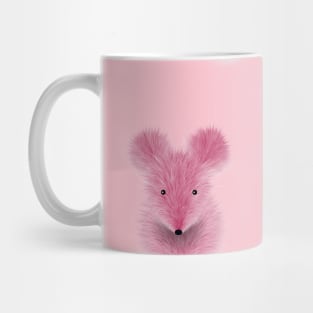 furry pink mouse no background Mug